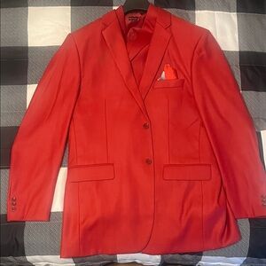 Elegant Red Men's Suit Jacket